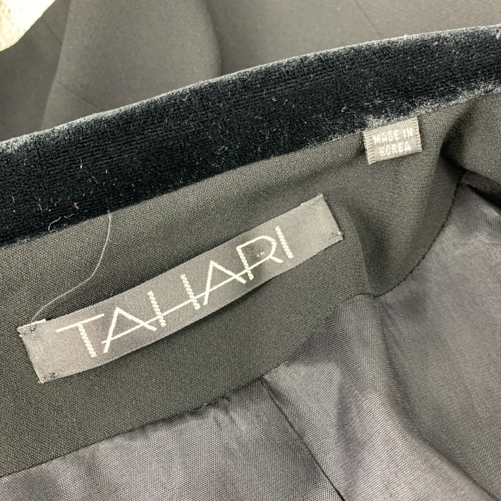 Tahari Black Blazer w/ Black Velvet Collar - Picture 5 of 7